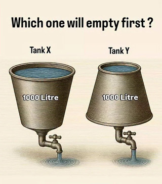 Which would empty first